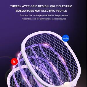 Upgraded 3000V Mosquitoes Racket with TYPE C Charging 2 in 1 Electric Mosquitoes Racket Mosquitoes Killers Lamp Zapper