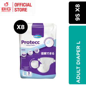HOSPIGUARD PROTECC PREMIUM ADULT DIAPER M10/L9/XL8 x 8