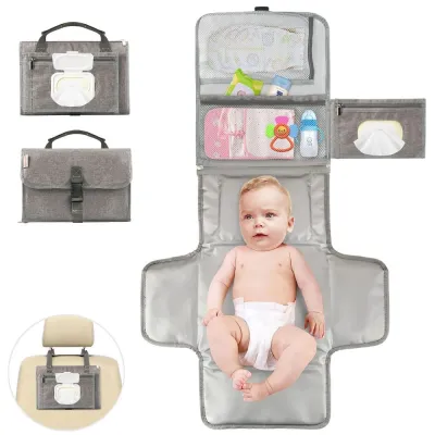 DSLONG 2540 2 in 1 Newborn Baby Essentials Portable Changing Pad Changing Mat Diaper Bag Diaper Changing Pad