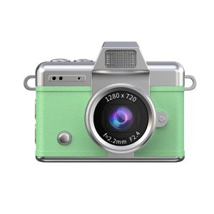 AODDO Màn hình lật Camera CCD mini Đèn pin Phong cách retro Máy ảnh kỹ thuật số Độ phân giải HD Máy quay phim bỏ túi Du lịch ngoài trời