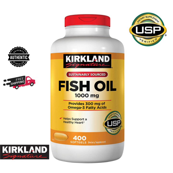 Kirkland Fish Oil Omega 3 1000 mg 400 Softgels Lazada PH