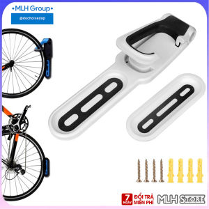 Bộ móc treo xe đạp gắn tường MLH (2 miếng lót) giúp dựng đứng xe đạp lên tường cao cấp tiết kiệm không gian