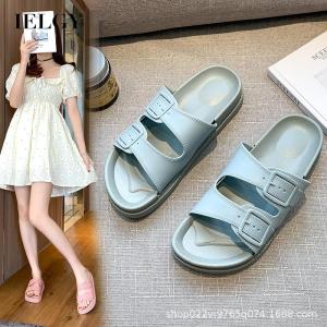 Phong cách Hàn Quốc của phụ nữ ielgy đế mềm Xăng-đan và dép một từ