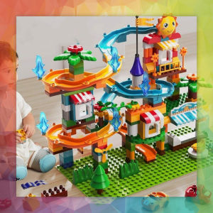 207 pcs DIY Building Blocks Slide Series Toy fo Kids