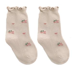 Ruffle cạnh bông vớ dài đến đầu gối Crochet cô bé tất ấm dày mùa đông thoáng khí vớ trẻ em Hàng dệt kim làm ấm chân