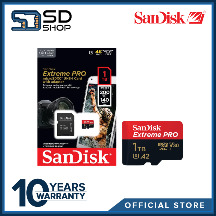 SanDisk Extreme PRO Series 1TB MicroSD Card with Adapter A2 UHS-I ...