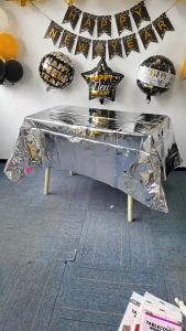 Disposable Table Cloth for Birthday Celebration Party Wedding Event Decoration Plastic/Foil Table Cloth