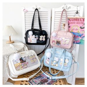 DWT9814 Doll Display Japanese Shoulder Bag Cute Transparent Crossbody Bags Gift Multi-purpose JK Tote Bag Girls