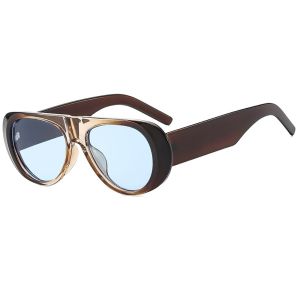 BLACKON Cổ điển Kính mát khung lớn Nhẹ Thời trang Kính mát chân rộng Retro Punk Kính UV400