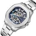Jam Tangan Pria Original Anti Air Belleda 9633 Rantai Stainless Steel Automatic Movement Bergaransi. 