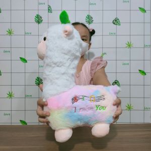 THÚ NHỒI BÔNG LẠC ĐÀ ALPACA RAINBOW MẪU MỚI CAO CẤP LÔNG MỊN CHO BÉ