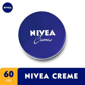 NIVEA Cream Moisturizer Creme Tin 60ml - Hand body krim cream lotion mositurizer multifungsi kaleng biru tua body care kulit kering kasar bersisik pecah-pecah badan wajah muka sikut tumit memperbaiki skin barrier pelembab melembutkan badan - Eucerit