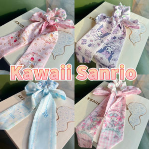 Kawaii Sanrio Nữ Scrunchie Ruy Băng Co Giãn Tóc Nơ Giai Điệu Của Tôi Kuromi Cinnamoroll Đầu Ban Nhạc Cho Bé Gái Nữ Dây Buộc Tóc Phụ Kiện Tóc