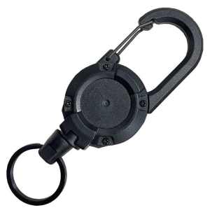 HTF Anti-theft Metal Easy-to-pull Buckle Rope ElasticID Card Keychain Sport Retractable Key Ring
