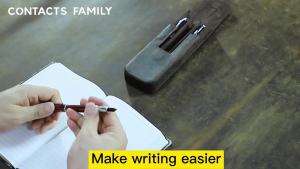 Luxury Genuine Leather 3 Slots Pen Case With Removable Pen Tray Holder Pencil Case Office School Supplies Pouch Creative Gift2026