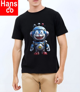 Kaos Pria 3 Dimensi Motif Animasi Doraemon Robot Tshirt Oblong Katun 24s H0142 By Hans & co