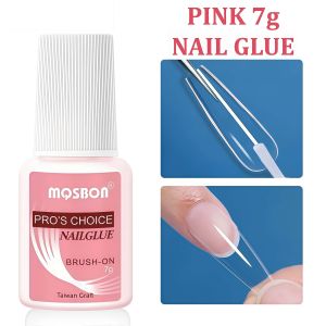 Super Strong Nail Glue Quick-Drying Suitable For Acrylic False Nails Multi-Purpose Clear Quick-Drying Gel Powder Contains Glitter And Rhinestones Nail Art Tool Set (Including Brush).