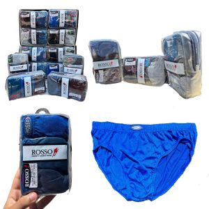 กางเกงในชาย Rosso แท้ ยางหุ้ม เนื้อผ้านุ่ม แพ็ค 3 ตัว พร้อมใช้(RS03)