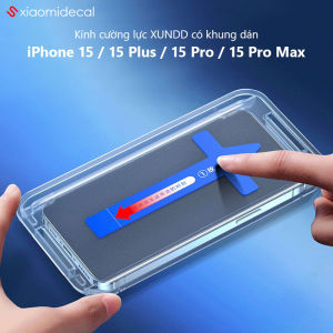 Kính cường lực XUNDD iPhone 15 / 15 Plus / 15 Pro / 15 Pro Max có khung dán