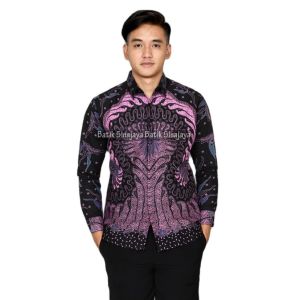 Kemeja Batik Pria Lengan Panjang Bahan Kattun Halus Kwalitas Premium Lapis Furing