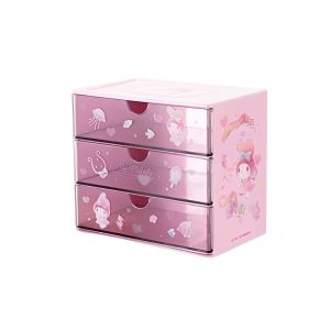 MINISO Sanrio Drawer Makeup Storage Box Small Cute INS Jewelry Dormitory Desktop Storage Rack名创优品三丽鸥抽屉式收纳可爱宿舍杂物手账桌面整理收纳盒