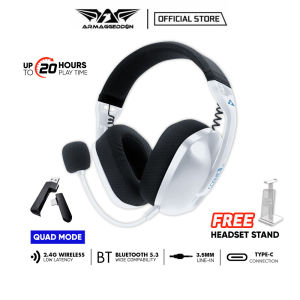 Armaggeddon Cosmic III Lite Bluetooth Wireless 2.4G Gaming Headset with Detachable Mic