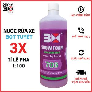 NƯỚC RỬA XE BỌT TUYẾT CAO CẤP 3X 703 1000ML TẠO BỌT NHANH SIÊU TIẾT KIỆM