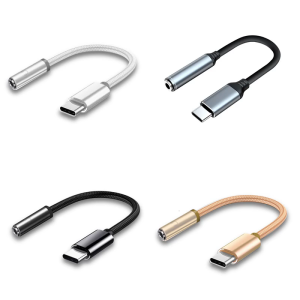 Type C to 3.5mm Headphone Adapter for Phone Universal USB C to 3.5mm Audios Dongle Cable Cord Portable Adapter