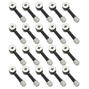 Iron Eccentric Wheel Connectors Set 20pcs for Efficient Assembly of Wardrobes Bookshelves and Storage Units