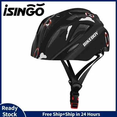 iSingo Bike Helmets Children Mtb Helmet Kids Size Fit For 5~13 Years Pink Cycling Helmet Bicycle Safety Protection Sport Cap