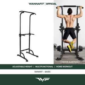 WANNAFIT Pull Up Tower | Pullup Power Rack Horizontal Bar Home Gym | Alat Gym & Fitness Fitness