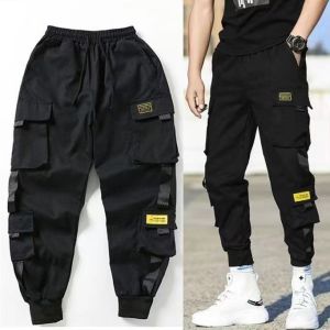 Naimo Spring and Summer Mens New Overalls Mens Trendy Brand Hong Kong Style Loose Korean Version Trend All-match Beam Ankle Pants Casual Pants