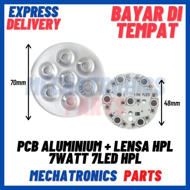 [DSP-9446] PCB ALUMINIUM + LENSA HPL 7WATT 7LED HPL 47/70MM | Lazada ...