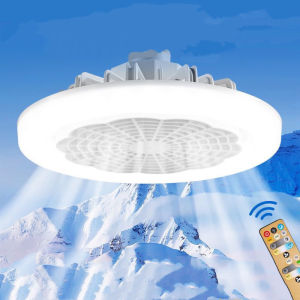 Lampu Kipas Angin Remote 2in1 Lampu Plafon Multifungsi Lampu Kipas LED 50W Antarmuka E27 856