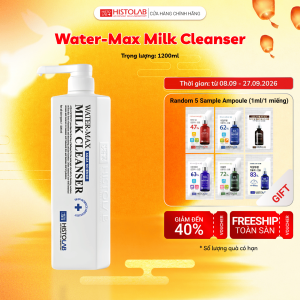 Sữa Tẩy Trang Cấp Ẩm Cho Da HISTOLAB Water Max Milk Cleanser 1200ml + [GIFT] Random 5 Sample Ampoule 1ml