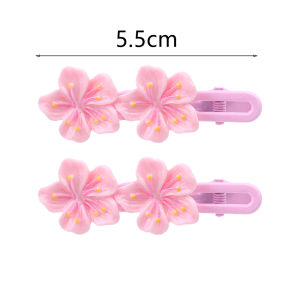 Women Colorful Egg Flower Hair Clip Girls Drop Oil Plumeria Hairpin Korean Fashion Sweet Cute Side Bangs BB Barrette Popular Hair Accessories