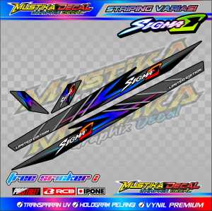 STRIPING VARIASI YAMAHA SIGMA E / STICKER LIST MOTOR YAMAHA SIGMA E