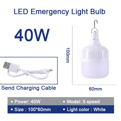 [BUY 1 TAKE 1]LED Emergency Light bulb 5 Mode USB Rechargeable Light Waterproof Camping Portable Lamp Lantern