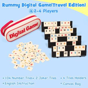 Standard Israeli Mahjong Digital Mahjong Cards Rummy Classic Table Game Leisure Gathering Multiplayer Board Games Props