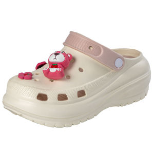 [Free Shipping] WomenS Clogs With Thick Soles Open-Toe Design Suitable For Outdoor Wear 6CM Height-Increasing Sandals WomenS Outdoor Beach Shoes Non-Slip