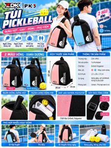 Túi Đựng Vợt Pickleball ZDK PK3 13x26x37cm | Túi Đeo Chéo Đựng Giày Bóng Phụ Kiện Thể Thao