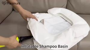 Inflatable Shampoo Basin - Wash Head Tub Bedside Overhead Shower System for Disabled Elderly Bedridden 1 Pcs