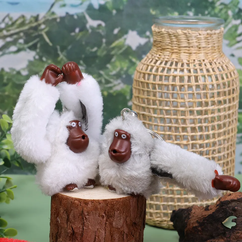 Plush Monkey Keychain Gorilla Backpack Pendant Long Arm Animal Bag