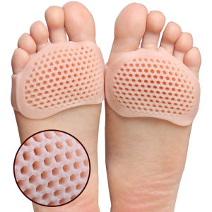 1 Pair (2pcs) Honeycomb Silicone Forefoot Insoles High Heel Shoes Pad Gel Insole Breathable Health Care Heel Pads Cushion Great for Leg Heel Pain Achilles Tendinitis Dry Anti Crack Moisturizing Ellgy Cracked Healing Foot Care