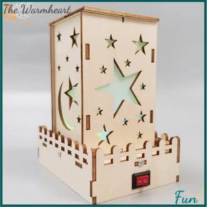 【The Warmheart】 Wood Colorful Star Lights Kits DIY Science Building Projects 3D Wooden Puzzles Assembly Model Set Educational Toys For Boy Girl