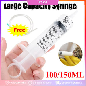 100ml/150ml Syringe feeding tools Reusable big size syringe plastic injector with hose for pets cats dogs parrots feeding food