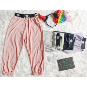 กางเกงขายาวเด็ก ผ้าลื่นทิ้งตัว เอวยืด ขาจั๊ม กันยุงได้