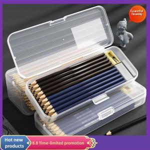 Graceful Fashion Pencil Cases Simple Matte Transparent Box High-capacity Storage Box Data Cable Sorting Box School Office Supplies