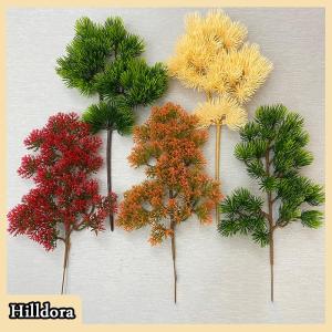 [Hilldora] Plastic Artificial Pine Cypress Plant Bonsai Desktop Garden Plastic tree Branch