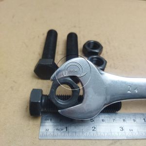 BAUT MUR BAJA KUNCI 24 M16 X 75 FULL DRAT PANJANG 75CM 75 CM BAUD HTB GRADE 8.8 HITAM M16X75 16X75 16 X 75 DIAMETER DRAT 16MM PITCH DRAT 2.0 skrup